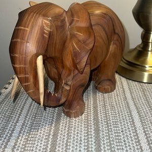 Hand Carved Wooden Elephant